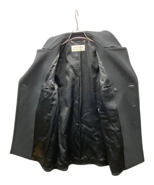 Saint Laurent Paris（サンローランパリ）Saint Laurent Paris (サンローランパリ) Pコート ブラック サイズ:46の古着・服飾アイテム