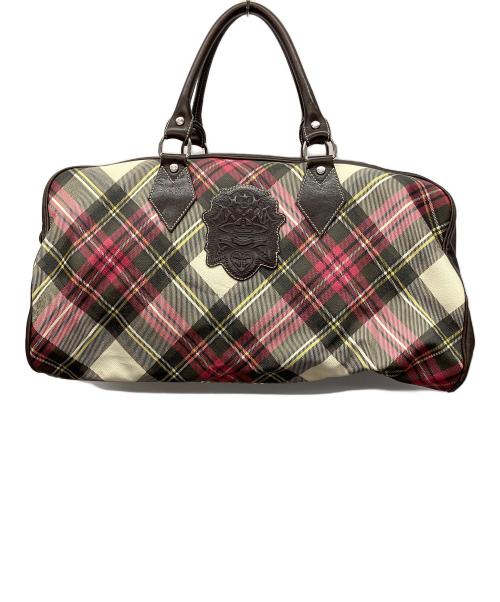 Vivienne Westwood（ヴィヴィアンウエストウッド）Vivienne Westwood (ヴィヴィアンウエストウッド) ボストンバッグ ピンク×ブラウンの古着・服飾アイテム