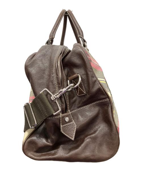 Vivienne Westwood（ヴィヴィアンウエストウッド）Vivienne Westwood (ヴィヴィアンウエストウッド) ボストンバッグ ピンク×ブラウンの古着・服飾アイテム