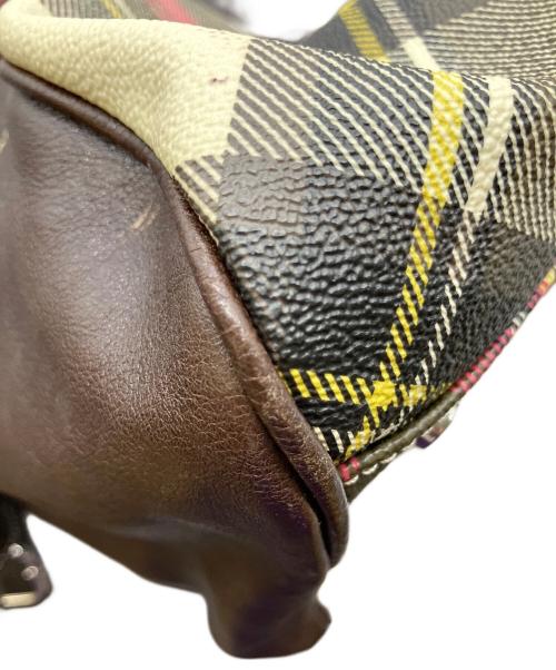 Vivienne Westwood（ヴィヴィアンウエストウッド）Vivienne Westwood (ヴィヴィアンウエストウッド) ボストンバッグ ピンク×ブラウンの古着・服飾アイテム