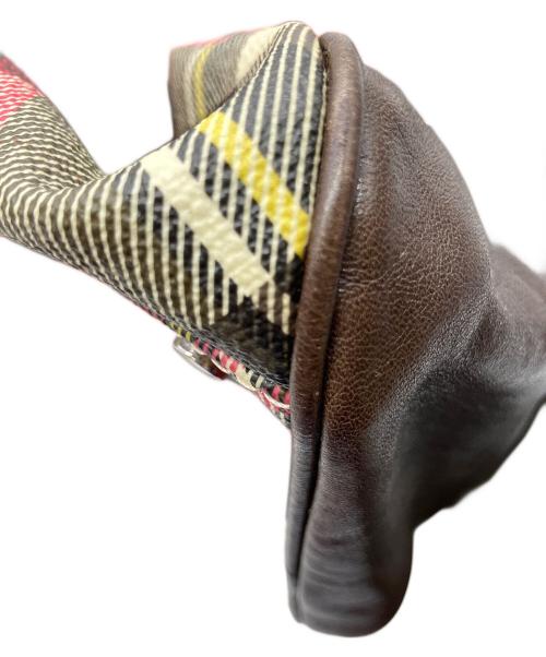 Vivienne Westwood（ヴィヴィアンウエストウッド）Vivienne Westwood (ヴィヴィアンウエストウッド) ボストンバッグ ピンク×ブラウンの古着・服飾アイテム