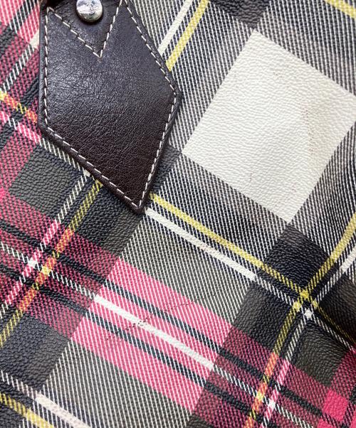 Vivienne Westwood（ヴィヴィアンウエストウッド）Vivienne Westwood (ヴィヴィアンウエストウッド) ボストンバッグ ピンク×ブラウンの古着・服飾アイテム