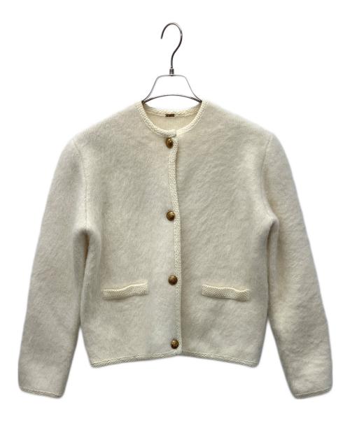 Mila Owen（ミラオーウェン）Mila Owen (ミラオーウェン) 厚手カーディガン ホワイト サイズ:Lの古着・服飾アイテム