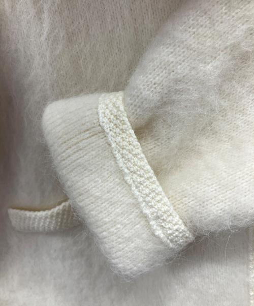 Mila Owen（ミラオーウェン）Mila Owen (ミラオーウェン) 厚手カーディガン ホワイト サイズ:Lの古着・服飾アイテム