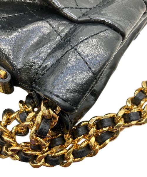 CHARLES & KEITH（チャールズアンドキース）CHARLES & KEITH (チャールズアンドキース) チェーンショルダーバッグ ブラック×ゴールドの古着・服飾アイテム