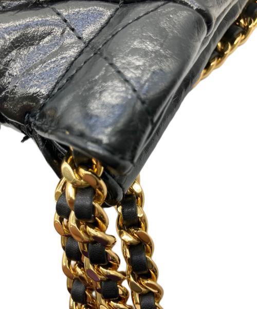 CHARLES & KEITH（チャールズアンドキース）CHARLES & KEITH (チャールズアンドキース) チェーンショルダーバッグ ブラック×ゴールドの古着・服飾アイテム