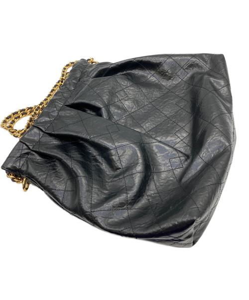 CHARLES & KEITH（チャールズアンドキース）CHARLES & KEITH (チャールズアンドキース) チェーンショルダーバッグ ブラック×ゴールドの古着・服飾アイテム