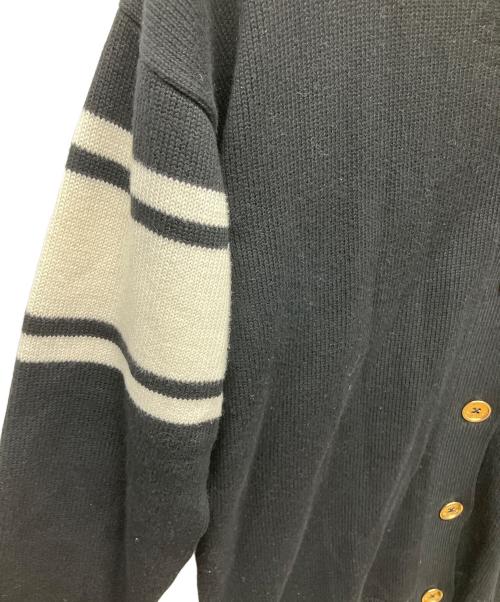 MICHAEL KORS（マイケル・コース）MICHAEL KORS (マイケル・コース) 厚手カーディガン ブラック×ホワイト サイズ:XSの古着・服飾アイテム