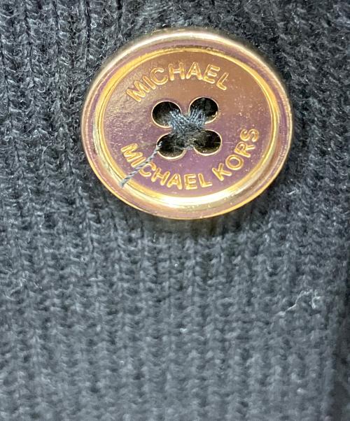 MICHAEL KORS（マイケル・コース）MICHAEL KORS (マイケル・コース) 厚手カーディガン ブラック×ホワイト サイズ:XSの古着・服飾アイテム