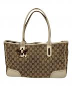 GUCCIグッチ）の古着「トートバッグ」｜ベージュ×ホワイト
