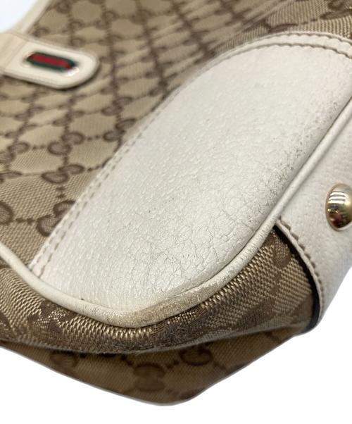 GUCCI（グッチ）GUCCI (グッチ) トートバッグ ベージュ×ホワイトの古着・服飾アイテム
