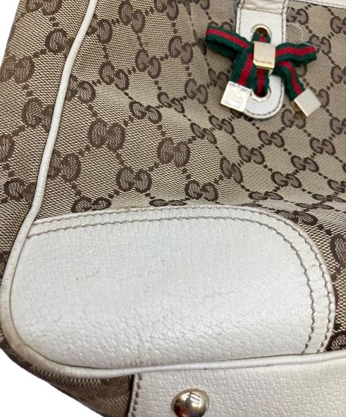 GUCCI（グッチ）GUCCI (グッチ) トートバッグ ベージュ×ホワイトの古着・服飾アイテム