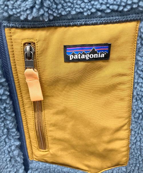 Patagonia（パタゴニア）Patagonia (パタゴニア) ボアベスト ブルー×ベージュ サイズ:Sの古着・服飾アイテム