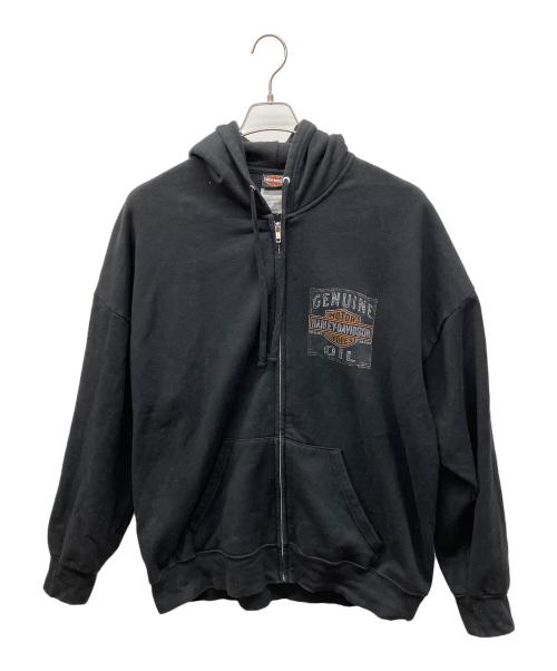 HARLEY-DAVIDSON（ハーレーダビッドソン）HARLEY-DAVIDSON (ハーレーダビッドソン) ジップパーカー ブラック サイズ:XLの古着・服飾アイテム