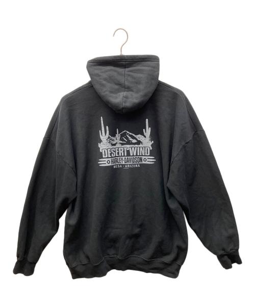 HARLEY-DAVIDSON（ハーレーダビッドソン）HARLEY-DAVIDSON (ハーレーダビッドソン) ジップパーカー ブラック サイズ:XLの古着・服飾アイテム