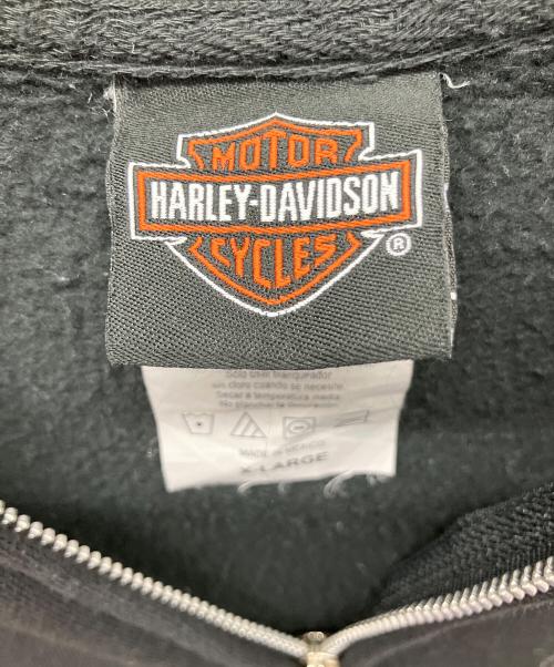 HARLEY-DAVIDSON（ハーレーダビッドソン）HARLEY-DAVIDSON (ハーレーダビッドソン) ジップパーカー ブラック サイズ:XLの古着・服飾アイテム