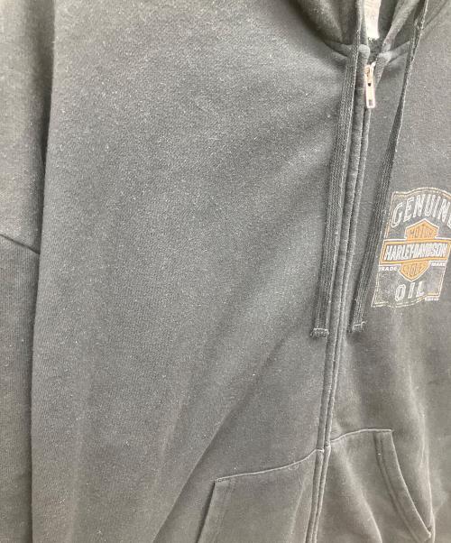 HARLEY-DAVIDSON（ハーレーダビッドソン）HARLEY-DAVIDSON (ハーレーダビッドソン) ジップパーカー ブラック サイズ:XLの古着・服飾アイテム
