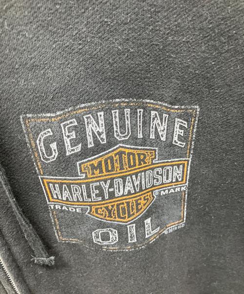 HARLEY-DAVIDSON（ハーレーダビッドソン）HARLEY-DAVIDSON (ハーレーダビッドソン) ジップパーカー ブラック サイズ:XLの古着・服飾アイテム