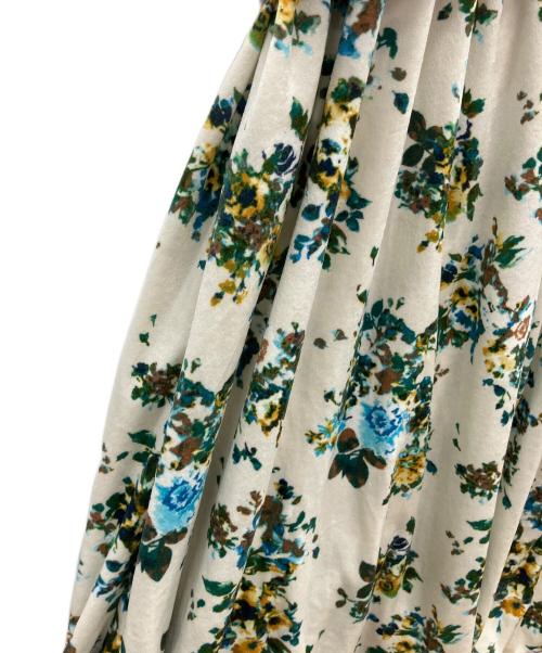 Americana（アメリカーナ）Americana (アメリカーナ) 長袖ワンピース ホワイト×ブラック×グレー×グリーン サイズ:Freeの古着・服飾アイテム