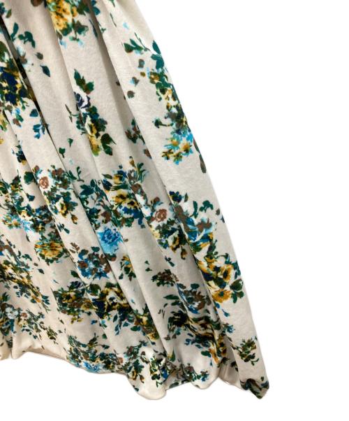 Americana（アメリカーナ）Americana (アメリカーナ) 長袖ワンピース ホワイト×ブラック×グレー×グリーン サイズ:Freeの古着・服飾アイテム