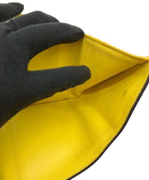 CELINE（セリーヌ）CELINE (セリーヌ) 3つ折り財布 ブラウン×イエローの古着・服飾アイテム