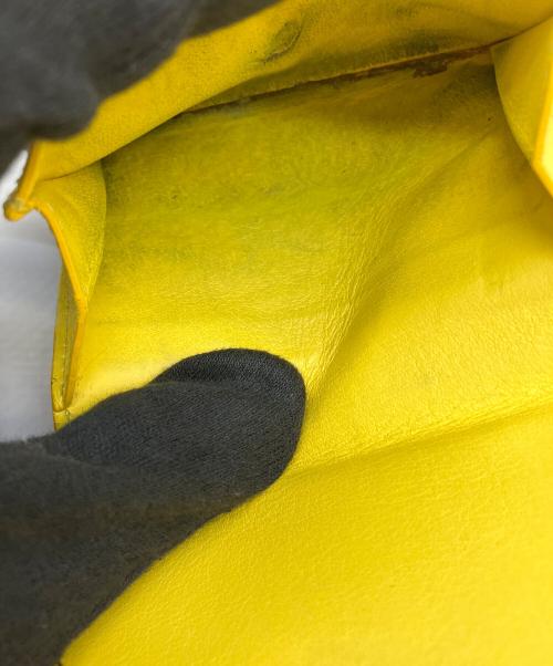 CELINE（セリーヌ）CELINE (セリーヌ) 3つ折り財布 ブラウン×イエローの古着・服飾アイテム