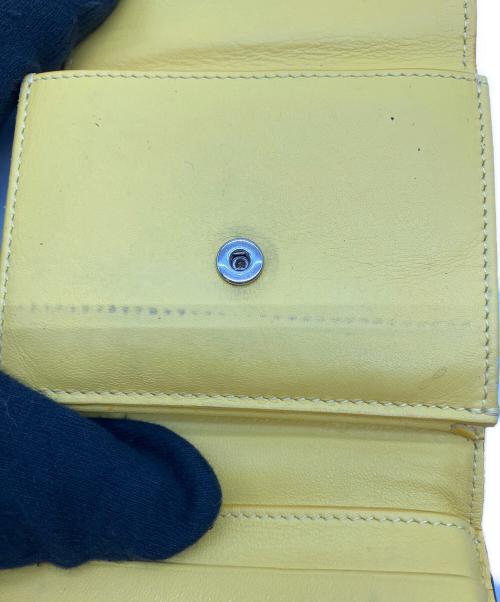 CELINE（セリーヌ）CELINE (セリーヌ) 3つ折り財布 ブラウン×イエローの古着・服飾アイテム