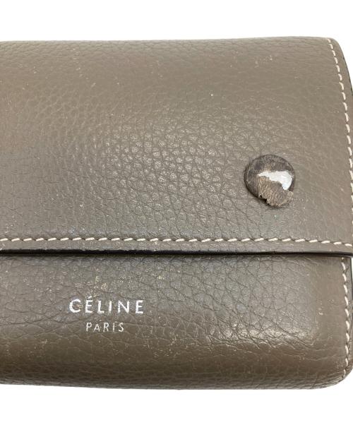 CELINE（セリーヌ）CELINE (セリーヌ) 3つ折り財布 ブラウン×イエローの古着・服飾アイテム