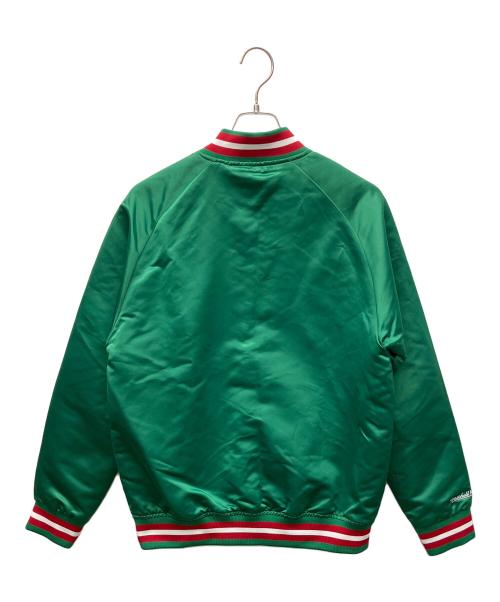 MITCHELL & NESS（ミッチェルアンドネス）MITCHELL & NESS (ミッチェルアンドネス) サテンジャケット グリーン サイズ:M　　　　　　　　の古着・服飾アイテム