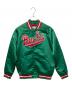 MITCHELL & NESS（ミッチェルアンドネス）の古着「サテンジャケット」｜グリーン