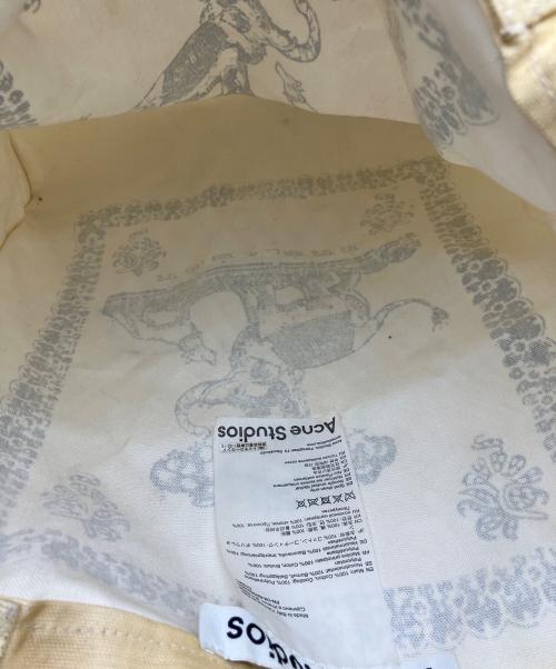 Acne studios（アクネ ストゥディオス）Acne studios (アクネ ストゥディオス) トートバッグ ベージュ×ブラックの古着・服飾アイテム