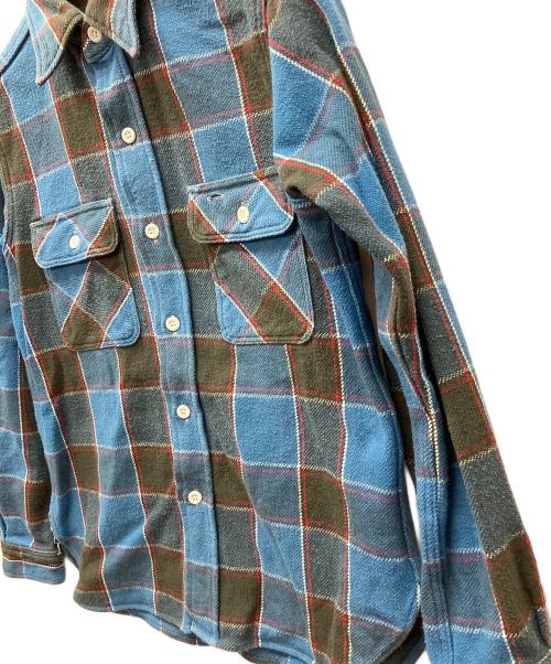 WAREHOUSE（ウエアハウス）WAREHOUSE (ウエアハウス) 長袖シャツ ライトブルー×ブラック サイズ:Sの古着・服飾アイテム