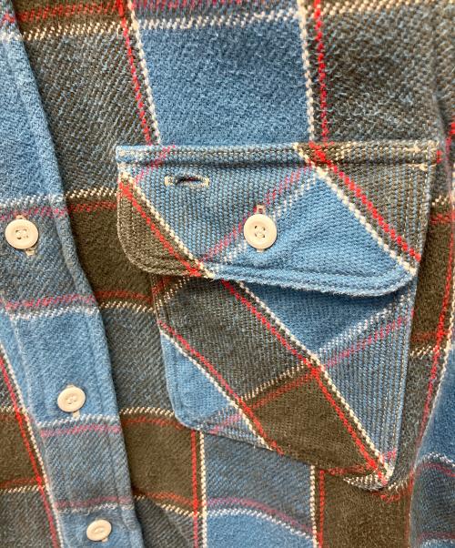 WAREHOUSE（ウエアハウス）WAREHOUSE (ウエアハウス) 長袖シャツ ライトブルー×ブラック サイズ:Sの古着・服飾アイテム