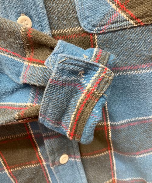 WAREHOUSE（ウエアハウス）WAREHOUSE (ウエアハウス) 長袖シャツ ライトブルー×ブラック サイズ:Sの古着・服飾アイテム