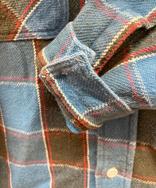 WAREHOUSE（ウエアハウス）WAREHOUSE (ウエアハウス) 長袖シャツ ライトブルー×ブラック サイズ:Sの古着・服飾アイテム