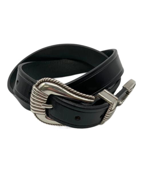 TROY（トロイ）TROY (トロイ) レザーベルト ブラック×シルバーの古着・服飾アイテム