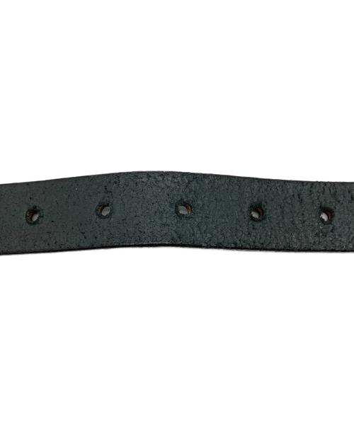 TROY（トロイ）TROY (トロイ) レザーベルト ブラック×シルバーの古着・服飾アイテム