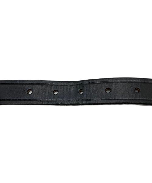 TROY（トロイ）TROY (トロイ) レザーベルト ブラック×シルバーの古着・服飾アイテム