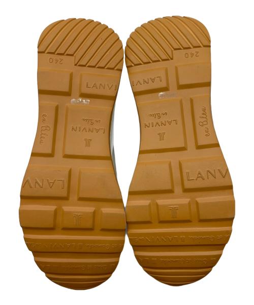 LANVIN（ランバン）LANVIN (ランバン) スニーカー ホワイト×ブラウン サイズ:24の古着・服飾アイテム