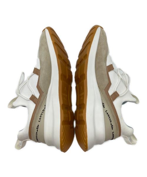 LANVIN（ランバン）LANVIN (ランバン) スニーカー ホワイト×ブラウン サイズ:24の古着・服飾アイテム