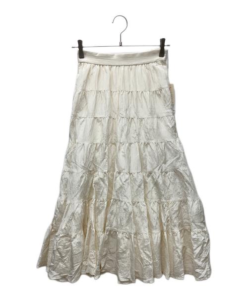 CADUNE（カデュネ）CADUNE (カデュネ) プリーツスカート ホワイト サイズ:36の古着・服飾アイテム