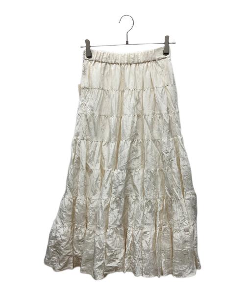 CADUNE（カデュネ）CADUNE (カデュネ) プリーツスカート ホワイト サイズ:36の古着・服飾アイテム