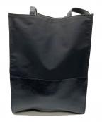 Y'sワイズ）の古着「キャンパスレザートートバッグ」｜ブラック