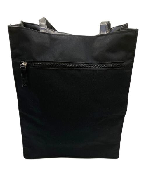 Y's（ワイズ）Y's (ワイズ) キャンパスレザートートバッグ ブラックの古着・服飾アイテム