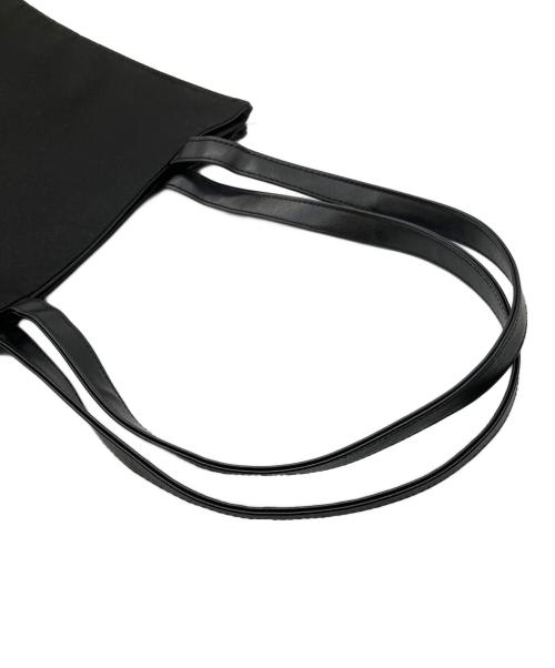 Y's（ワイズ）Y's (ワイズ) キャンパスレザートートバッグ ブラックの古着・服飾アイテム