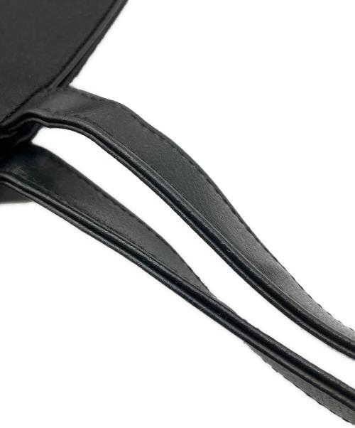 Y's（ワイズ）Y's (ワイズ) キャンパスレザートートバッグ ブラックの古着・服飾アイテム