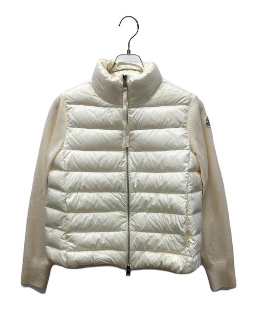 MONCLER（モンクレール）MONCLER (モンクレール) 切替ダウンジャケット ホワイト サイズ:Sの古着・服飾アイテム