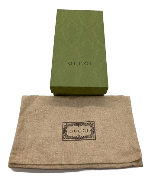 GUCCI（グッチ）GUCCI (グッチ) 長財布 ベージュ×ネイビーの古着・服飾アイテム