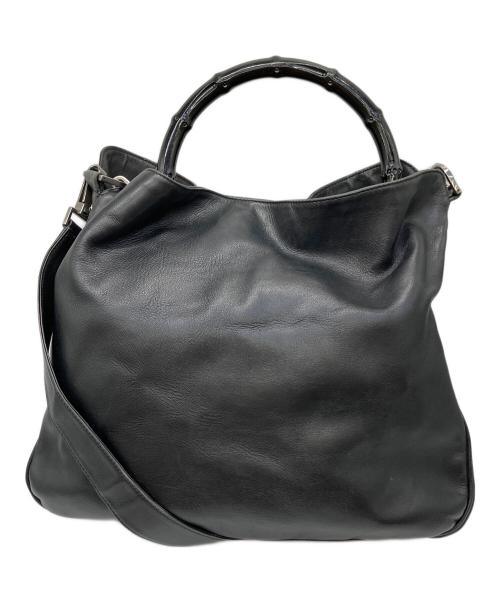 GUCCI（グッチ）GUCCI (グッチ) 2WAYショルダーバッグ ブラックの古着・服飾アイテム