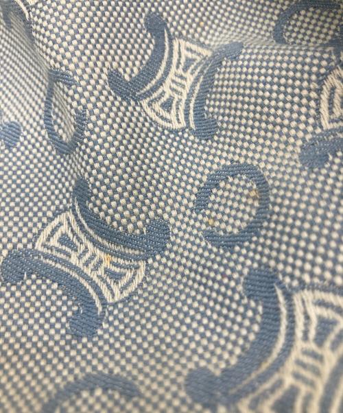 CELINE（セリーヌ）CELINE (セリーヌ) セミショルダーバッグ ホワイト×ライトブルーの古着・服飾アイテム